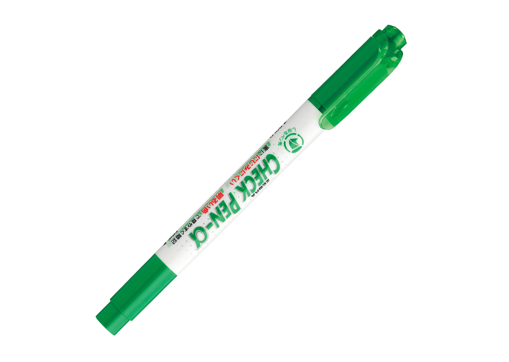 ZEBRA チェックペンα 緑 暗記ペン マーカー 13本 暗記シート5枚 - 筆記具